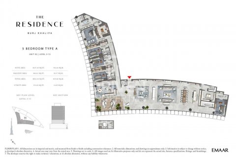 Apartmen di Downtown Dubai (Downtown Burj Dubai), UAE 5 bilik tidur, 820 meter persegi № 601863 - foto 11