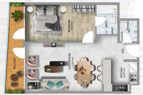 Byt v Dubai, SAE 2 ložnice, 107 m² Č.: 603940 - fotografie 9