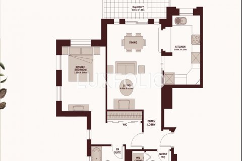 Byt v Old Town, Dubai, SAE 1 ložnice, 87 m² Č.: 627434 - fotografie 9