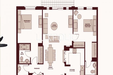Apartament në Old Town, Dubai, Emiratet e Bashkuara Arabe 2 dhoma gjumi, 123 m2. № 627230 - Foto 12