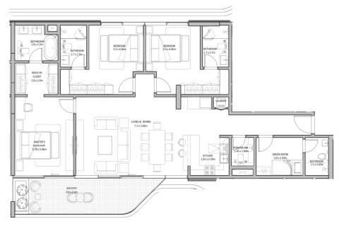 Apartment in Ajman, UAE 3 bedrooms, 186 sq.m. № 600987 - photo 9