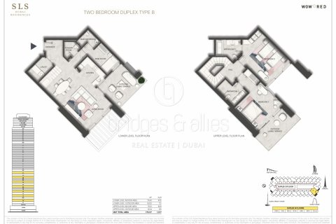 Apartemen di Business Bay, Dubai, UEA 2 kamar tidur, 173.3 m2 nomor 624684 - foto 23